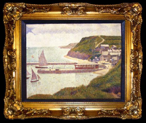 framed  Georges Seurat Port-en-Bessin, ta009-2